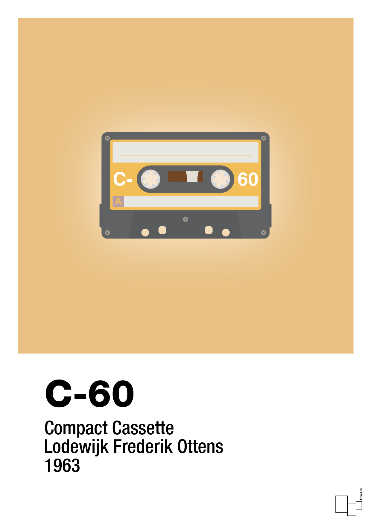 plakat: kassettebånd c-60 - charismatic-Retro-A1two3