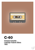plakat: kassettebånd c-60 - cider spice-Retro-A1two3