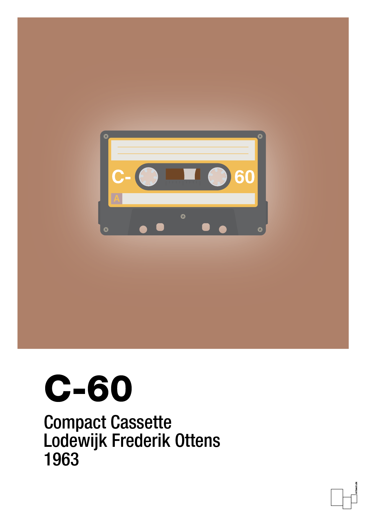 plakat: kassettebånd c-60 - cider spice-Retro-A1two3