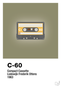 plakat: kassettebånd c-60 - misty forrest-Retro-A1two3