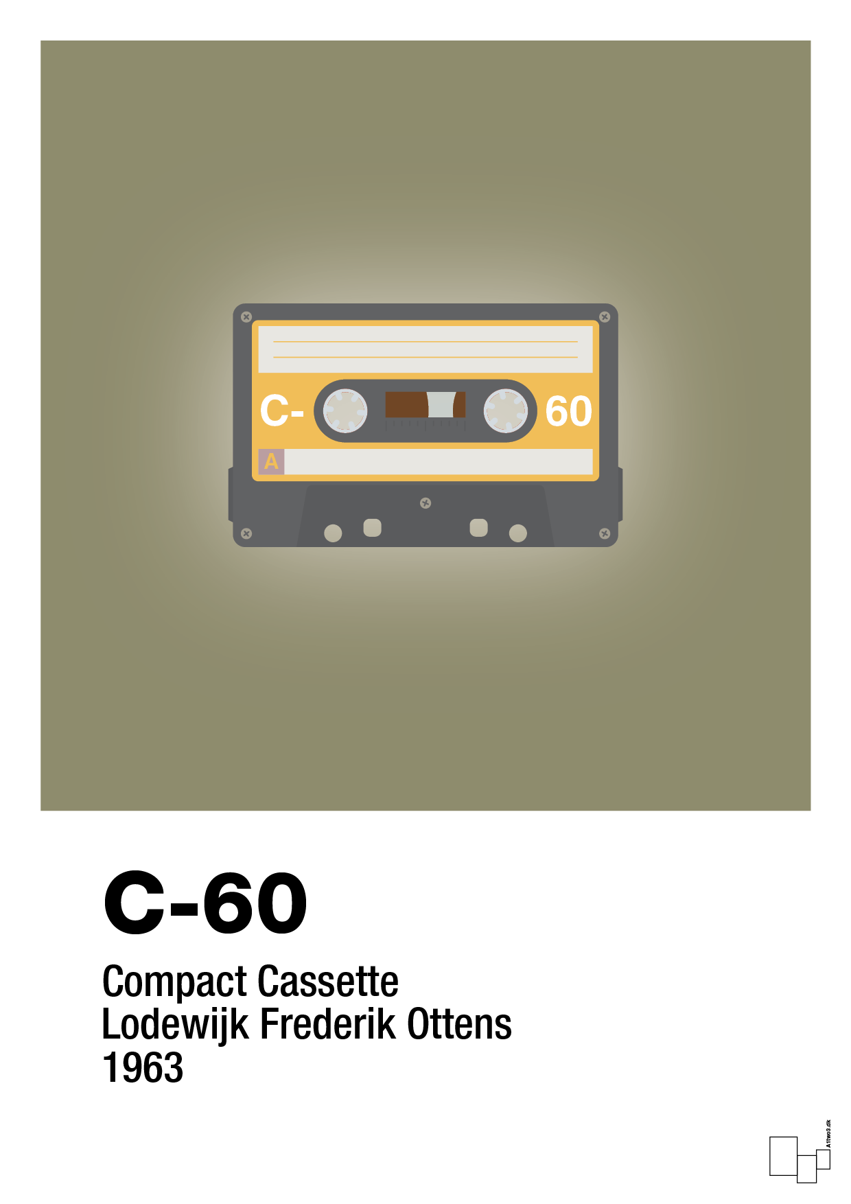 plakat: kassettebånd c-60 - misty forrest-Retro-A1two3