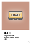 plakat: kassettebånd c-60 - powder-Retro-A1two3