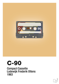 plakat: kassettebånd c-90 - charismatic-Retro-A1two3