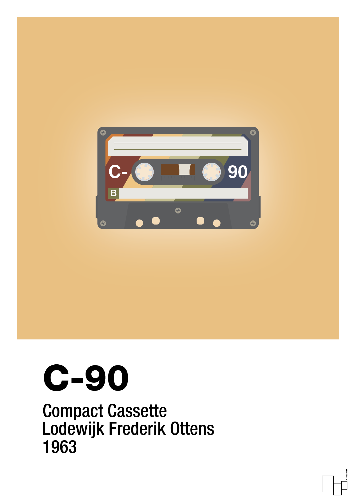 plakat: kassettebånd c-90 - charismatic-Retro-A1two3