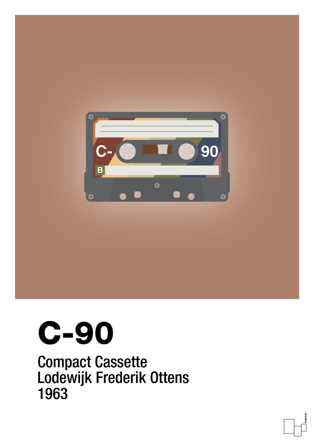 plakat: kassettebånd c-90 - cider spice-Retro-A1two3