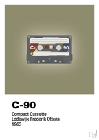 plakat: kassettebånd c-90 - misty forrest-Retro-A1two3