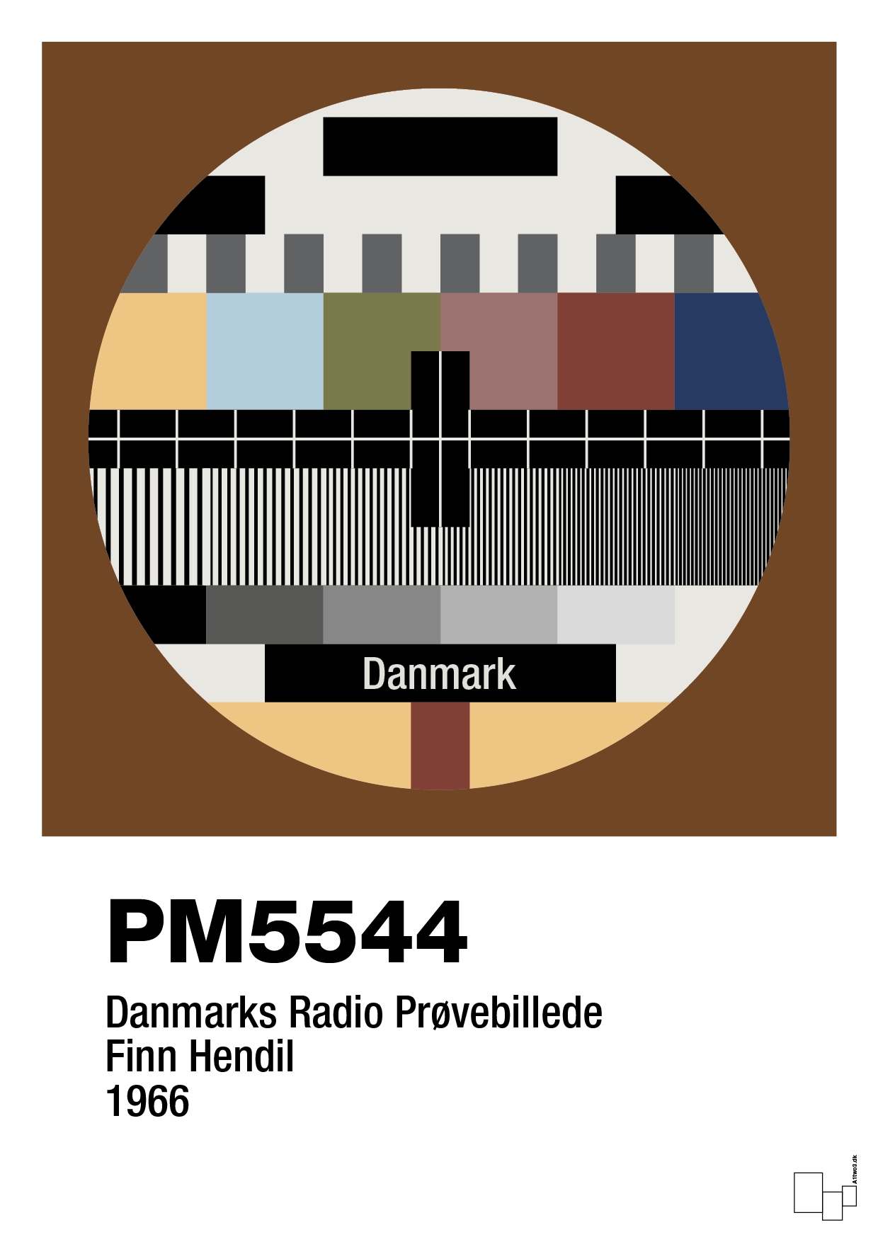 plakat: prøvebillede - dark brown-Retro-A1two3