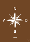 plakat: kompas - dark brown-Kompas-A1two3