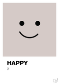 plakat: happy smiley - broken beige-Smiley-A1two3
