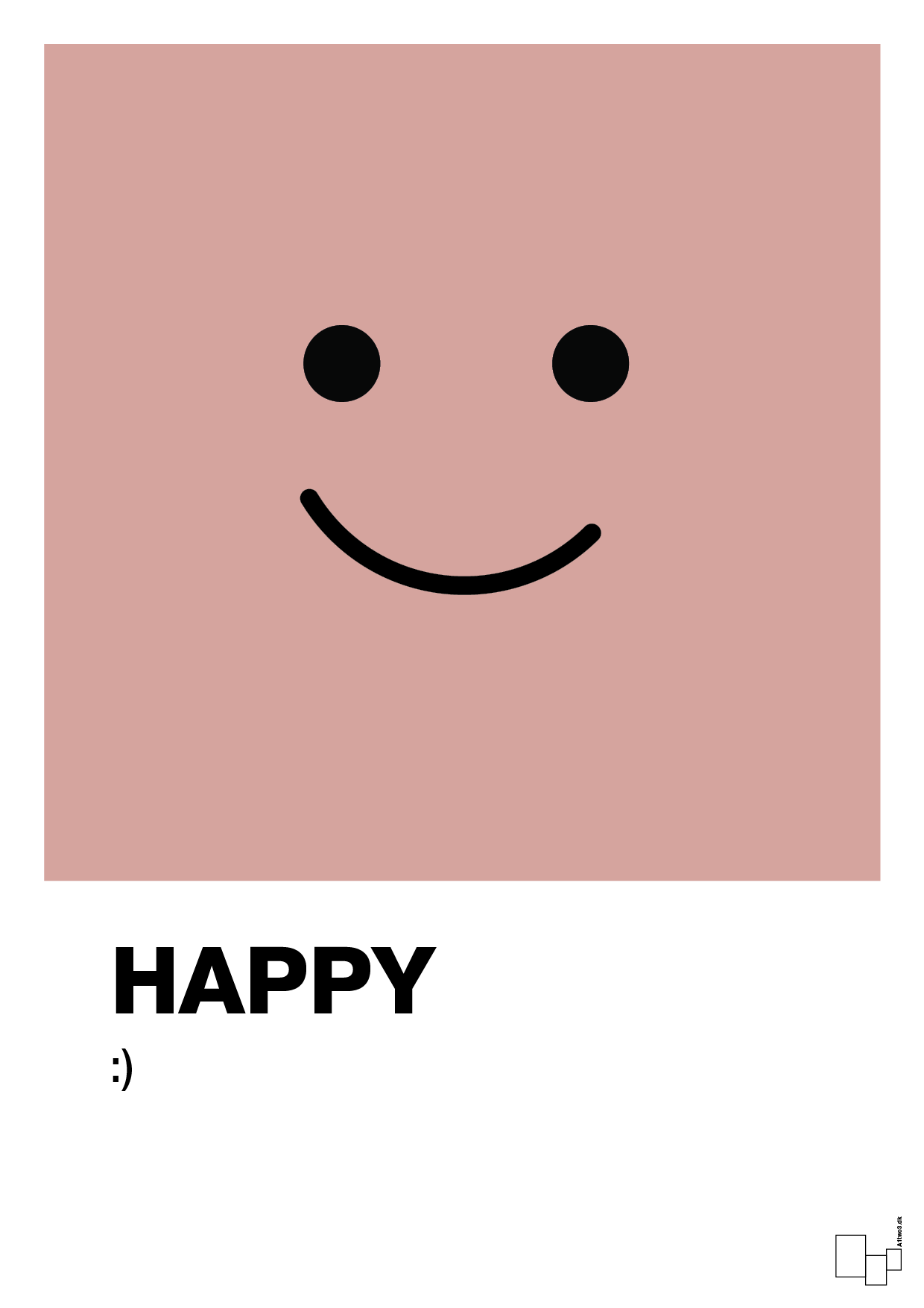plakat: happy smiley - bubble shell-Smiley-A1two3