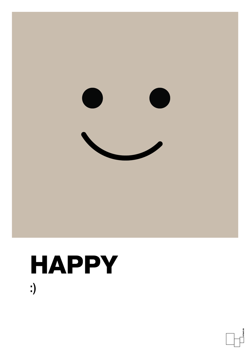 plakat: happy smiley - creamy mushroom-Smiley-A1two3