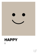 plakat: happy smiley - creamy mushroom-Smiley-A1two3
