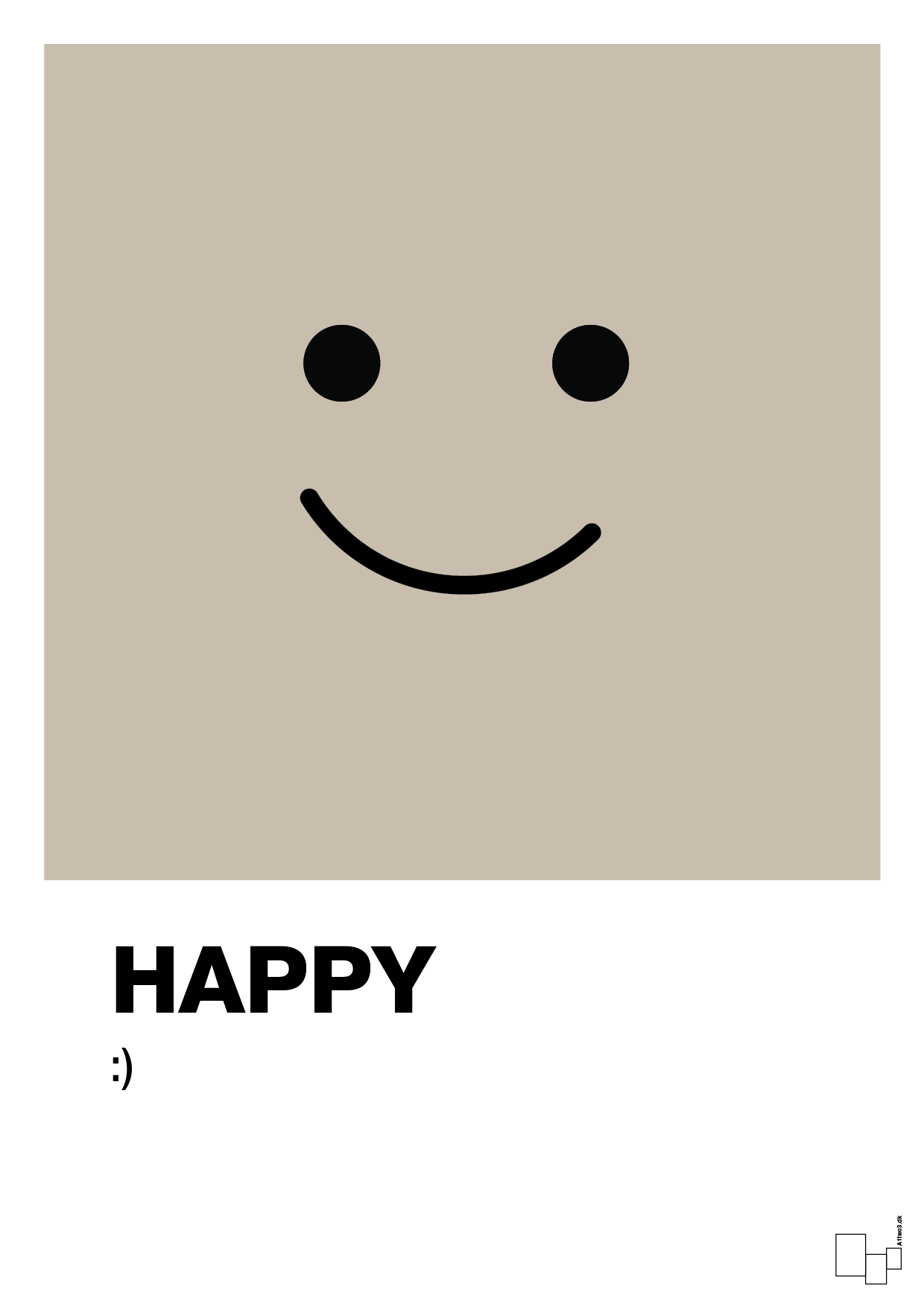 plakat: happy smiley - creamy mushroom-Smiley-A1two3
