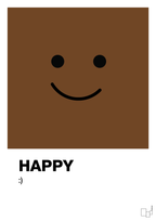 plakat: happy smiley - dark brown-Smiley-A1two3