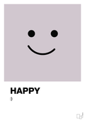 plakat: happy smiley - dusty lilac-Smiley-A1two3