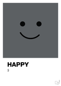 plakat: happy smiley - graphic charcoal-Smiley-A1two3