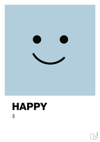 plakat: happy smiley - heavenly blue-Smiley-A1two3