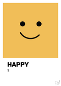 plakat: happy smiley - honeycomb-Smiley-A1two3