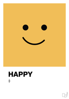 plakat: happy smiley - honeycomb-Smiley-A1two3