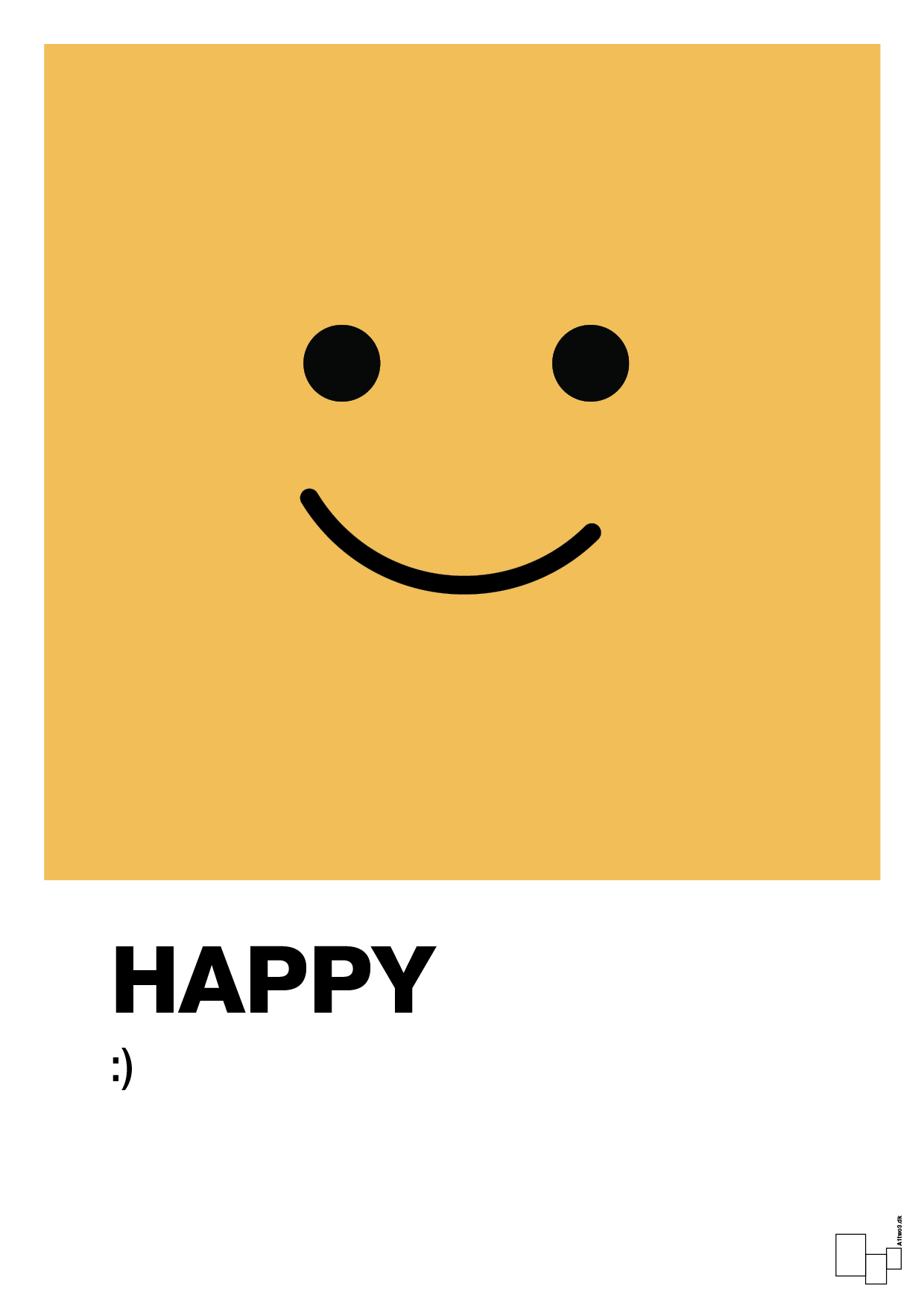 plakat: happy smiley - honeycomb-Smiley-A1two3