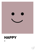 plakat: happy smiley - light rose-Smiley-A1two3
