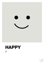 plakat: happy smiley - painters white-Smiley-A1two3