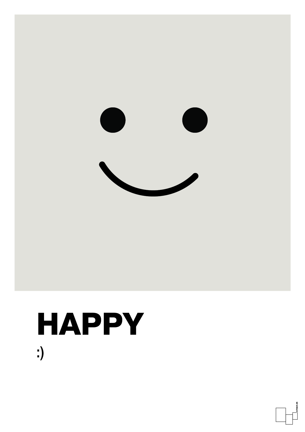 plakat: happy smiley - painters white-Smiley-A1two3