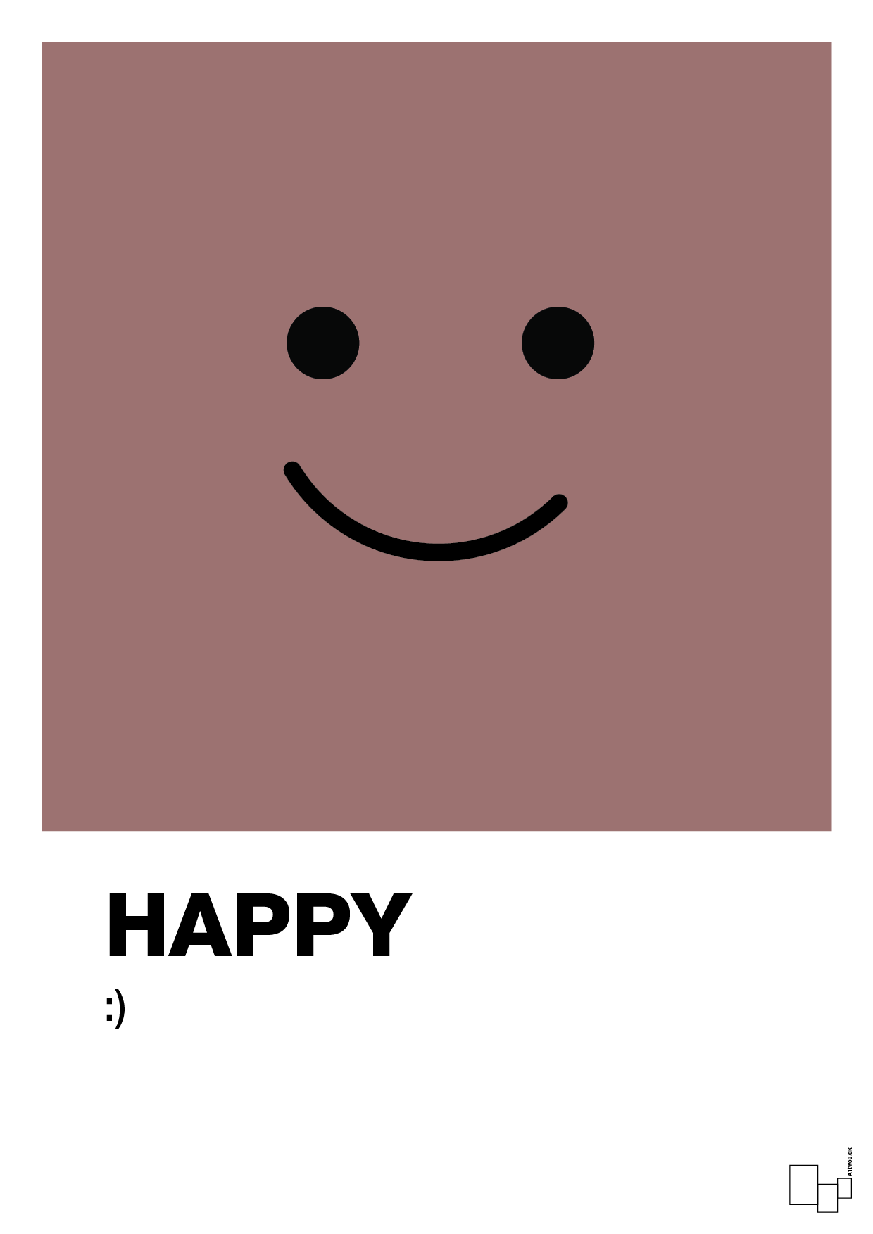 plakat: happy smiley - plum-Smiley-A1two3