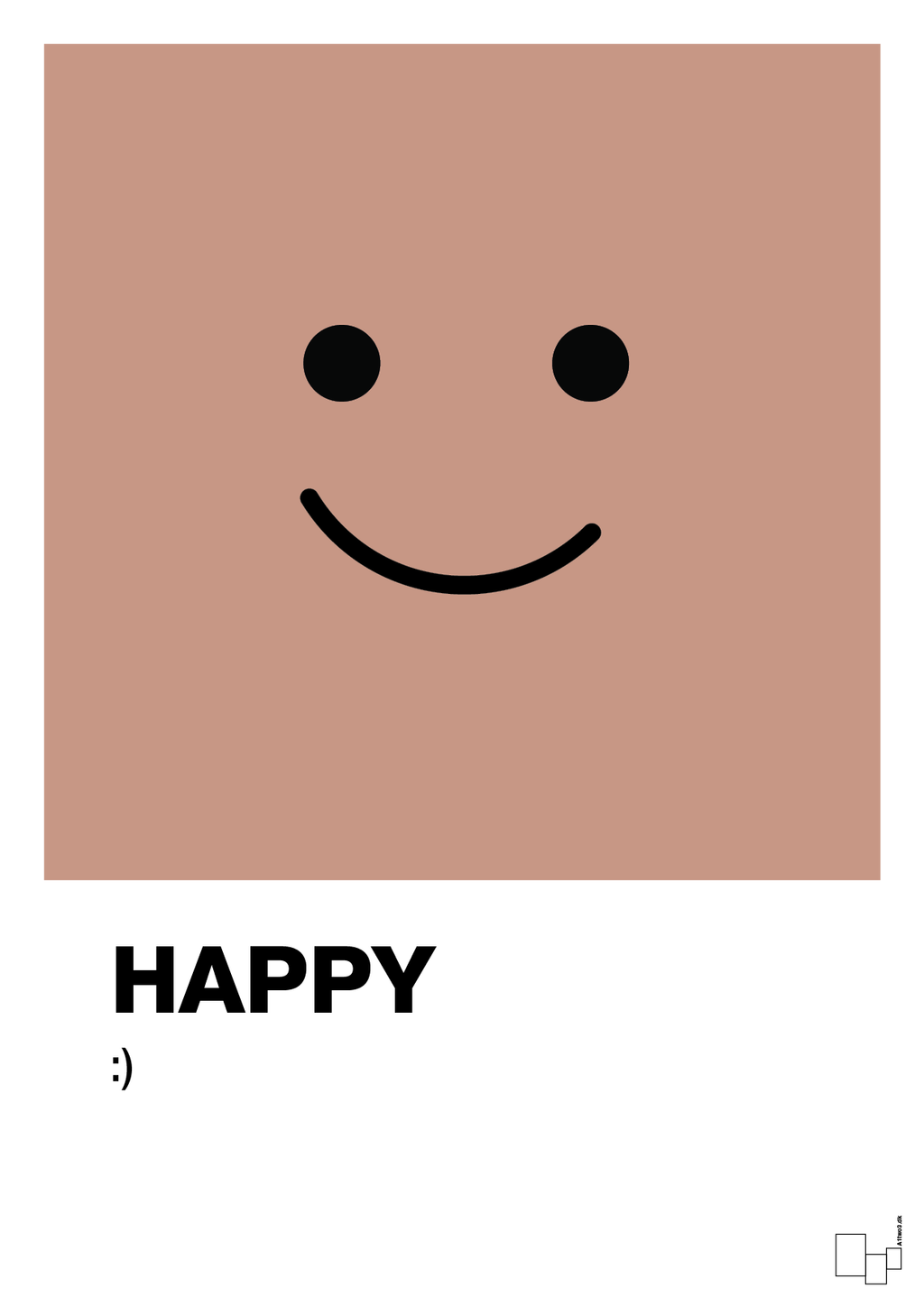 plakat: happy smiley - powder-Smiley-A1two3
