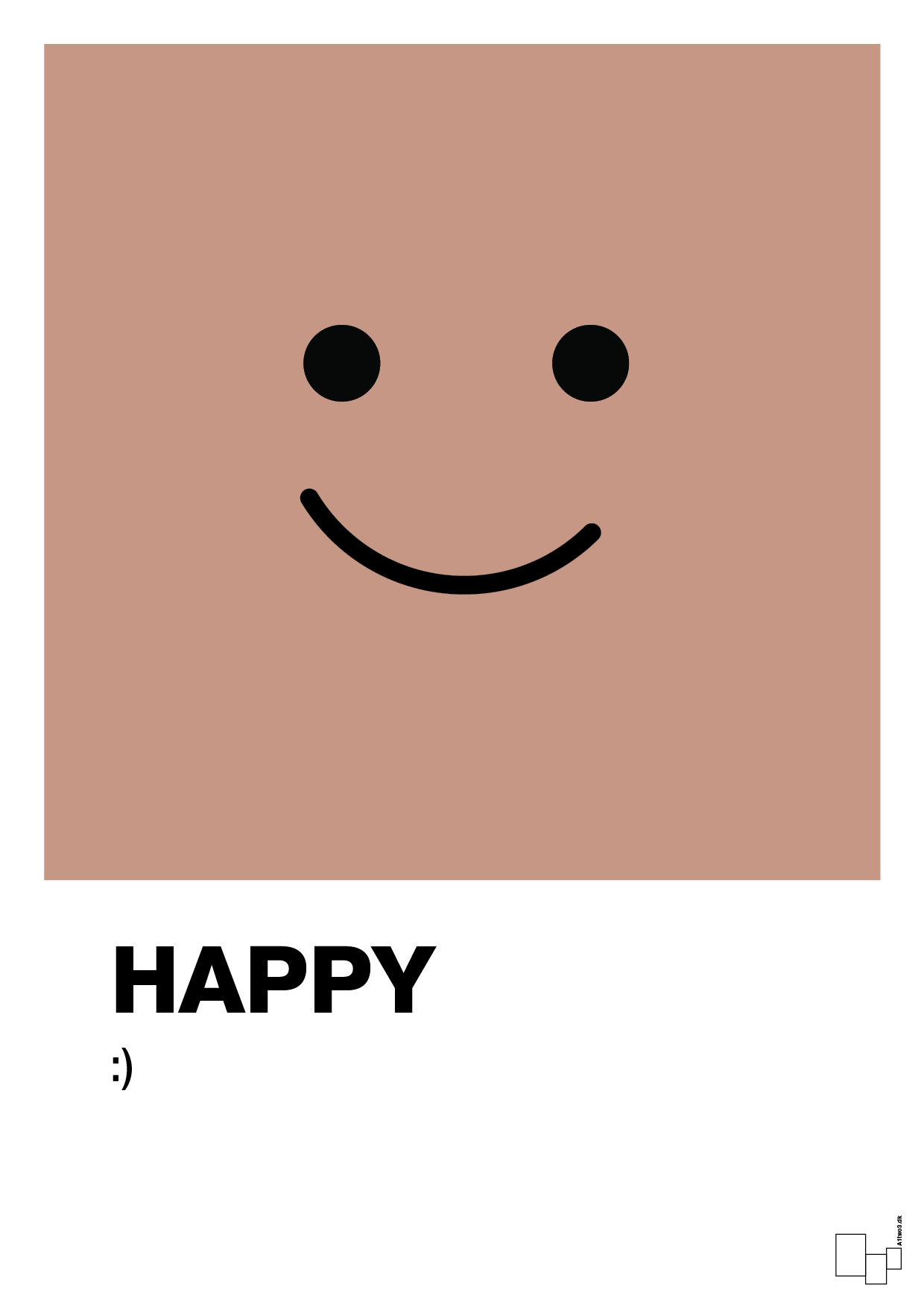 plakat: happy smiley - powder-Smiley-A1two3