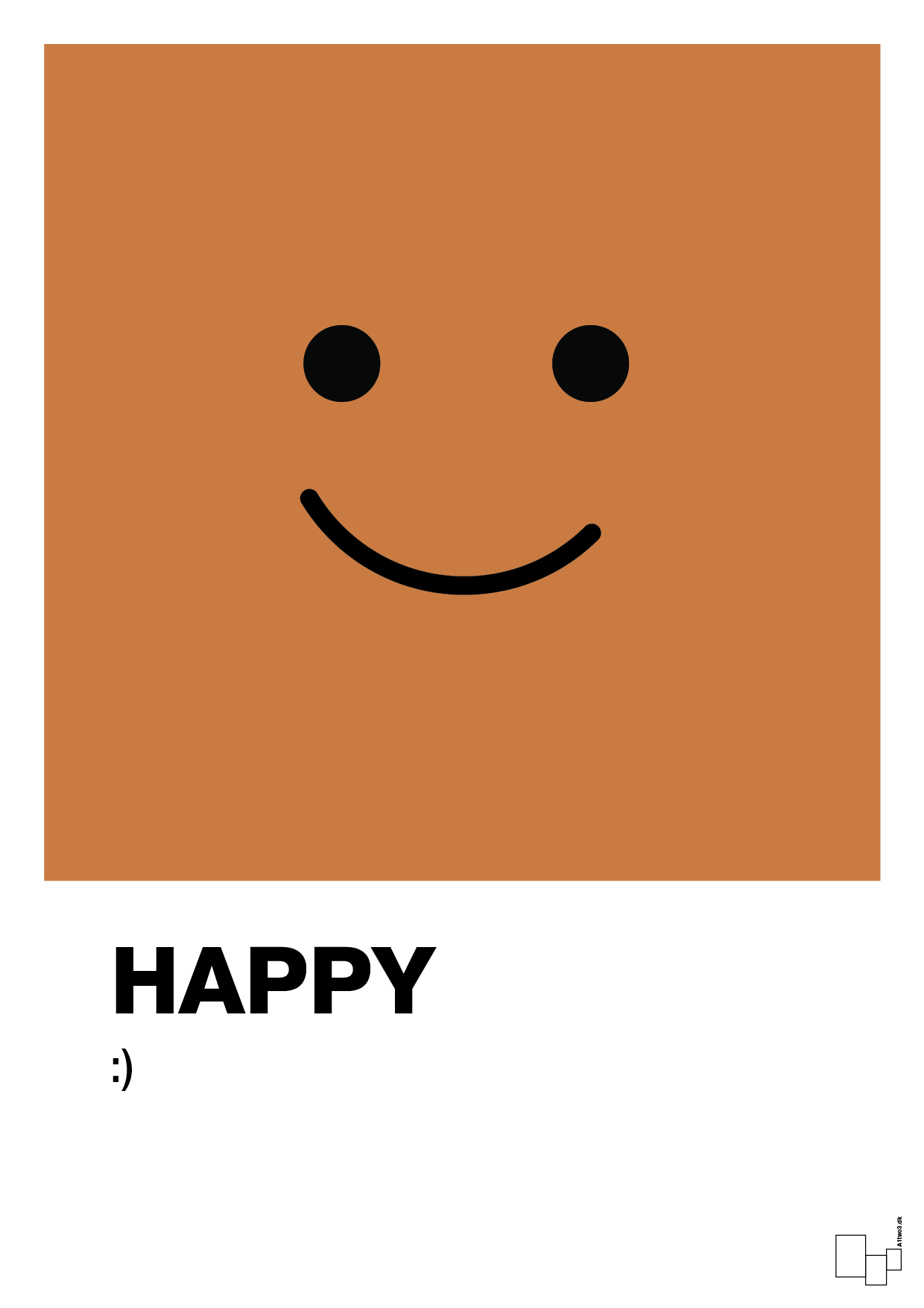 plakat: happy smiley - rumba orange-Smiley-A1two3