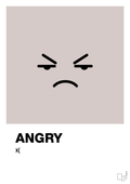 plakat: angry smiley - broken beige-Smiley-A1two3