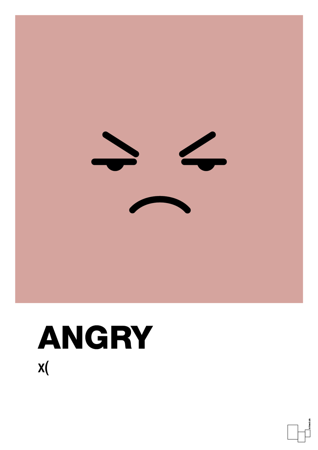 plakat: angry smiley - bubble shell-Smiley-A1two3