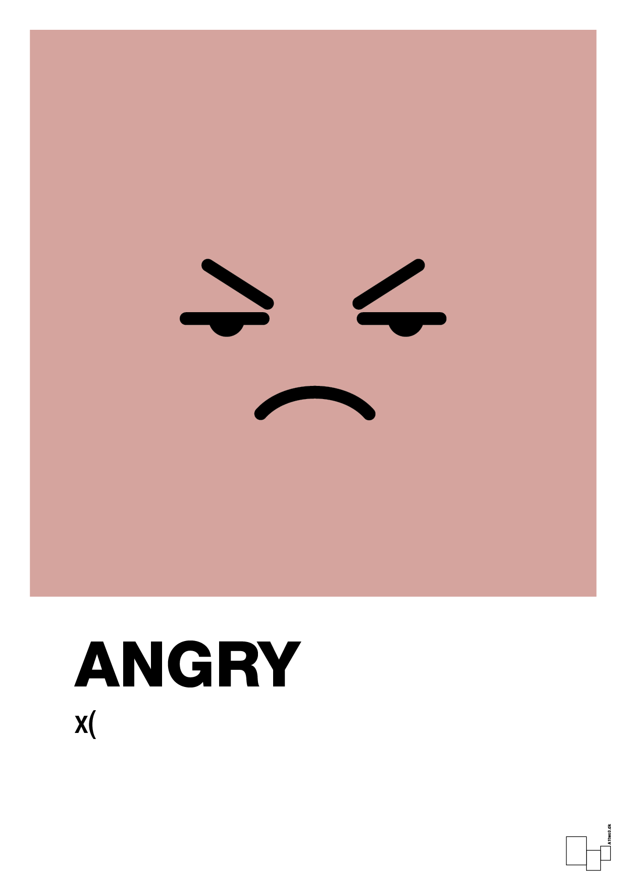 plakat: angry smiley - bubble shell-Smiley-A1two3