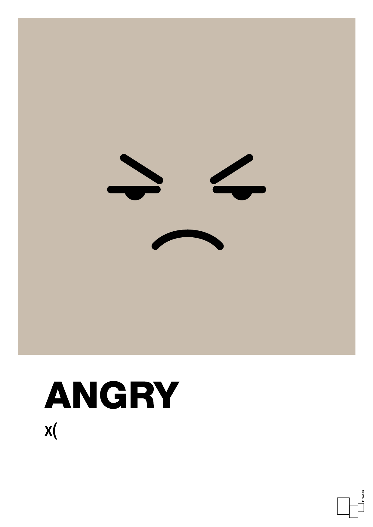 plakat: angry smiley - creamy mushroom-Smiley-A1two3