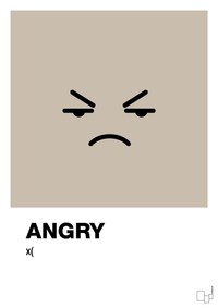 plakat: angry smiley