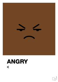 plakat: angry smiley