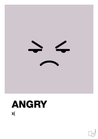 plakat: angry smiley