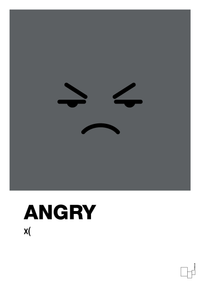 plakat: angry smiley