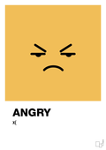 plakat: angry smiley - honeycomb-Smiley-A1two3