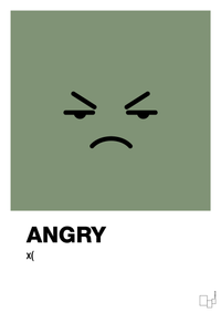 plakat: angry smiley