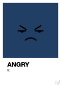 plakat: angry smiley - lapis blue-Smiley-A1two3
