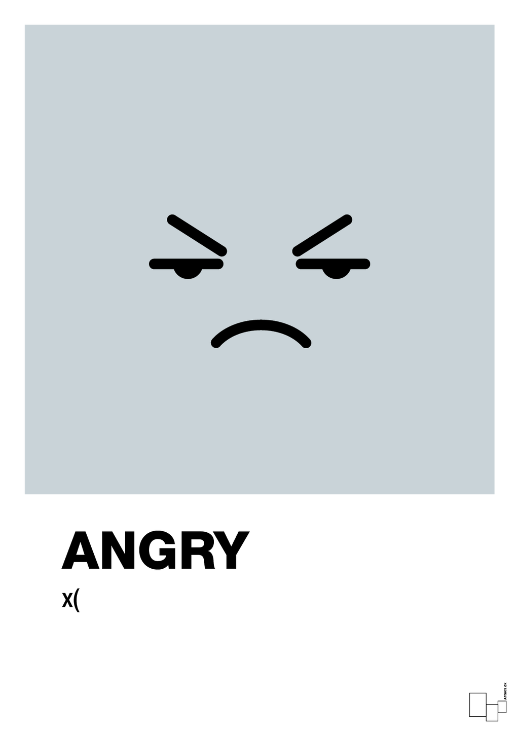 plakat: angry smiley - light drizzle-Smiley-A1two3