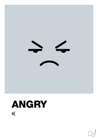 plakat: angry smiley