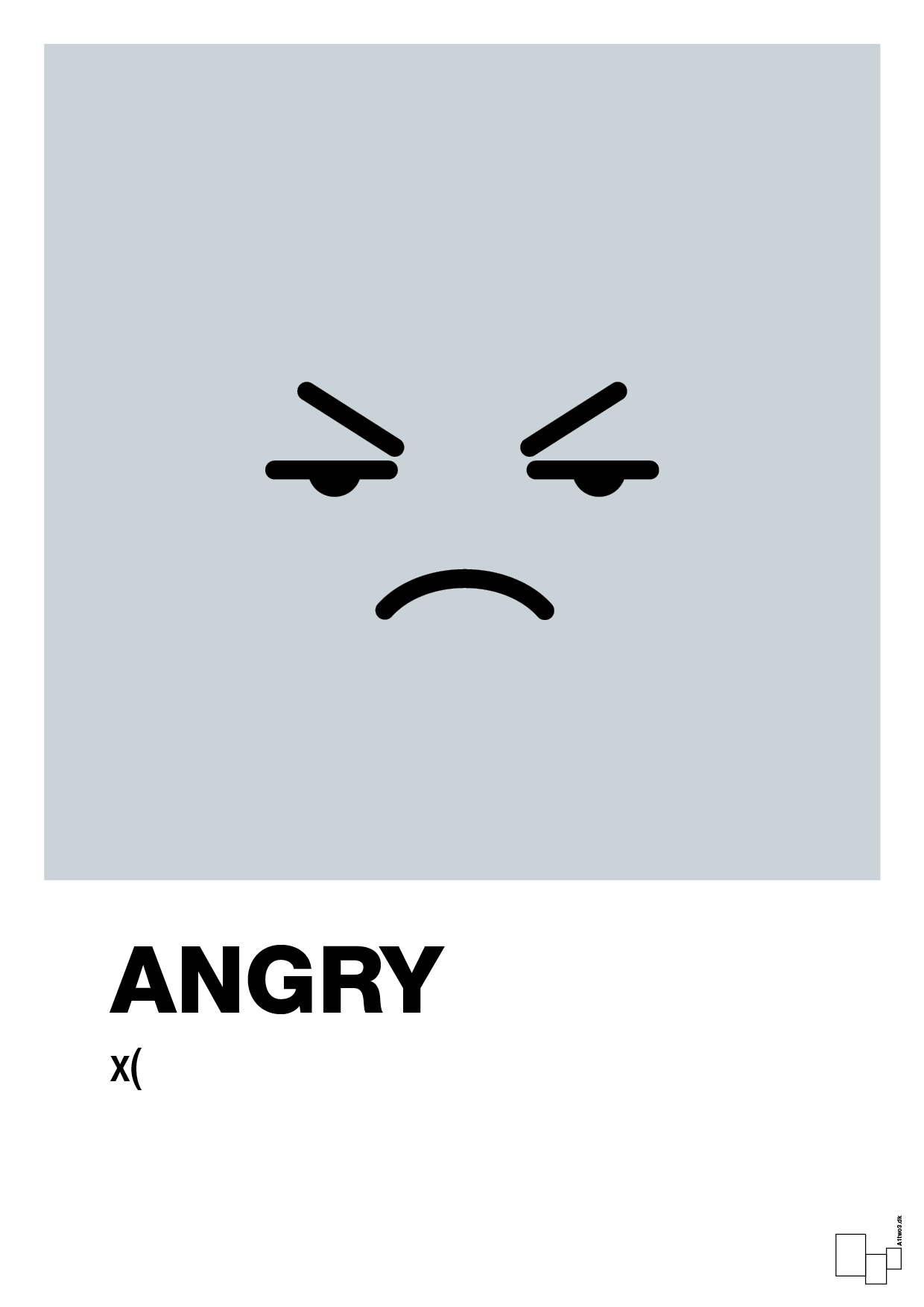 plakat: angry smiley - light drizzle-Smiley-A1two3