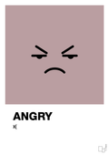 plakat: angry smiley - light rose-Smiley-A1two3