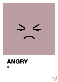 plakat: angry smiley