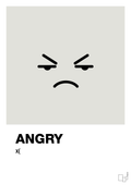 plakat: angry smiley - painters white-Smiley-A1two3