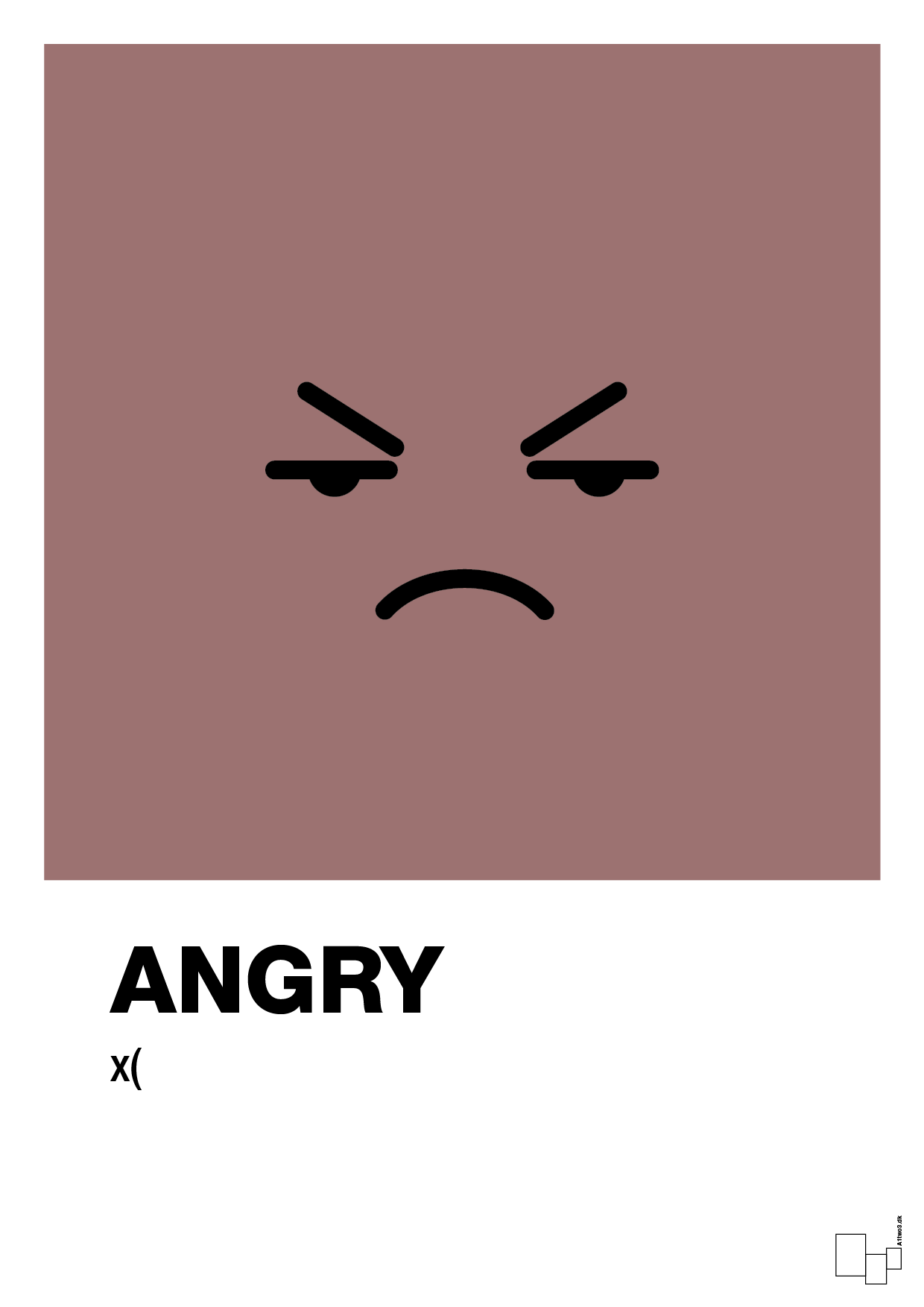 plakat: angry smiley - plum-Smiley-A1two3