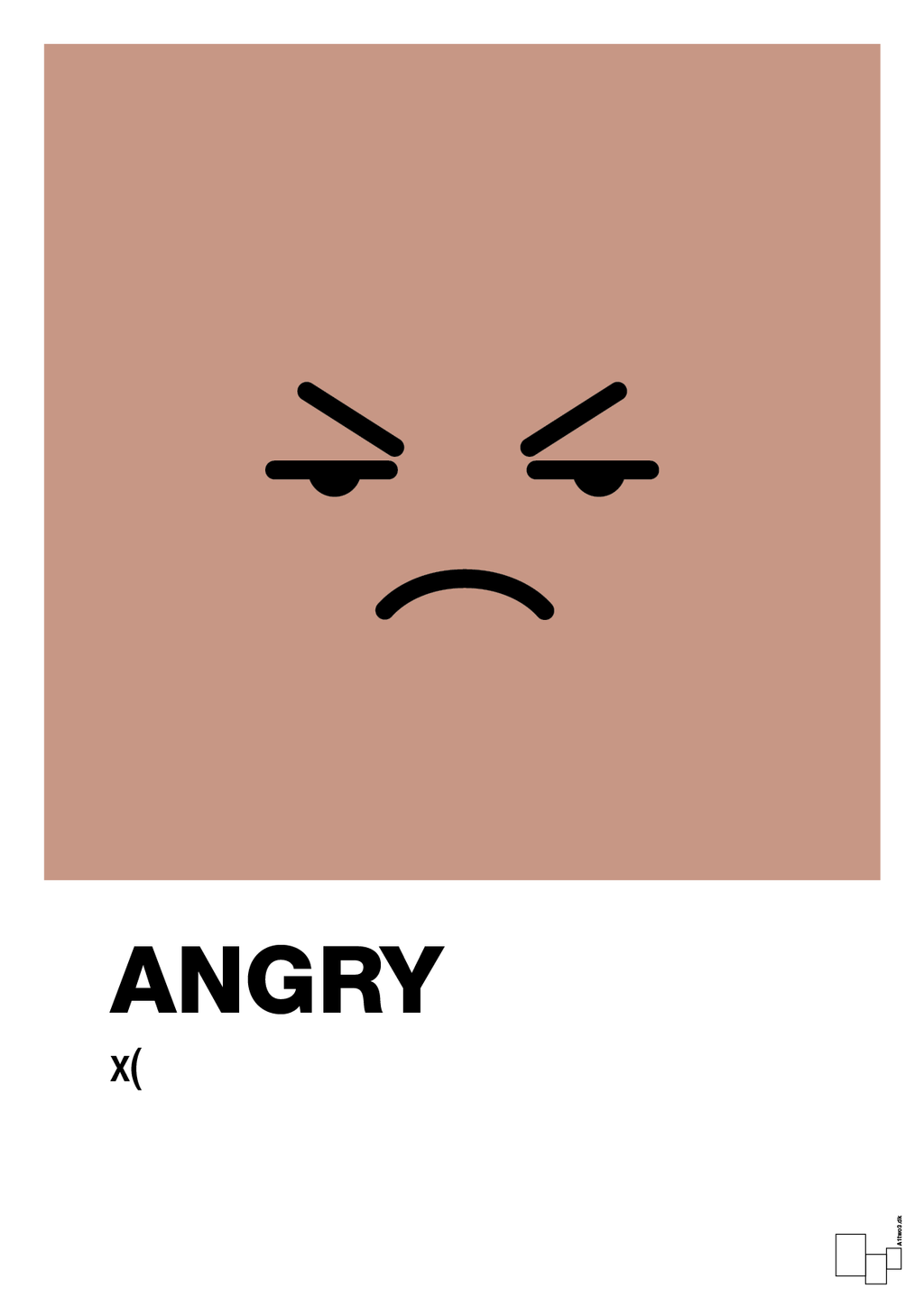 plakat: angry smiley - powder-Smiley-A1two3
